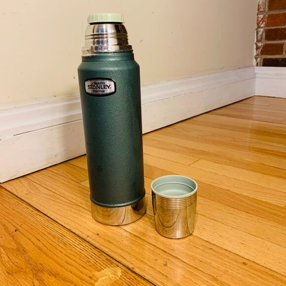Stanley Aladdin Green Vacuum Bottle Thermos Vintage Made in USA - Picture 7 of 13